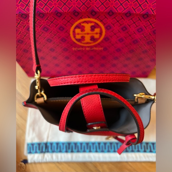 **SOLD** Tory Burch Red Perry Mini Tote Crossbody - Picture 8 of 14